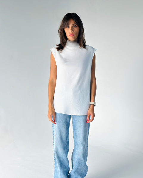 Boat neck Sleeveless Midi Top