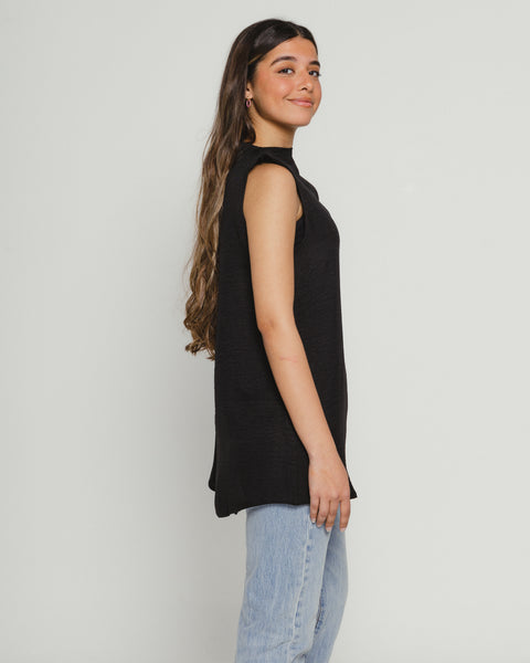 Boat neck Sleeveless Midi Top