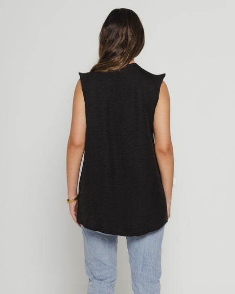 Boat neck Sleeveless Midi Top