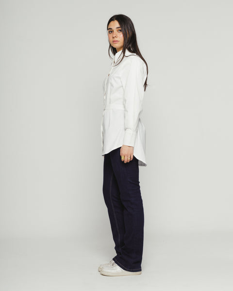 Puffy Sleeve Shirt with Belt
