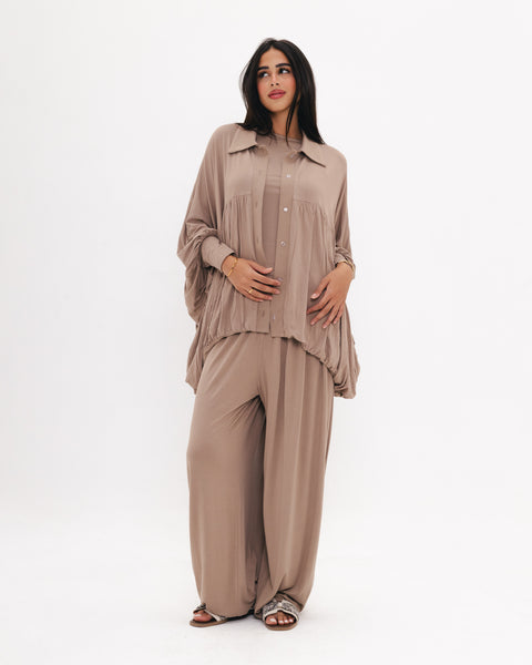 Drape Buttoned Cardigan