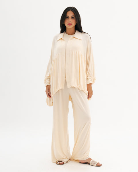 Drape Buttoned Cardigan