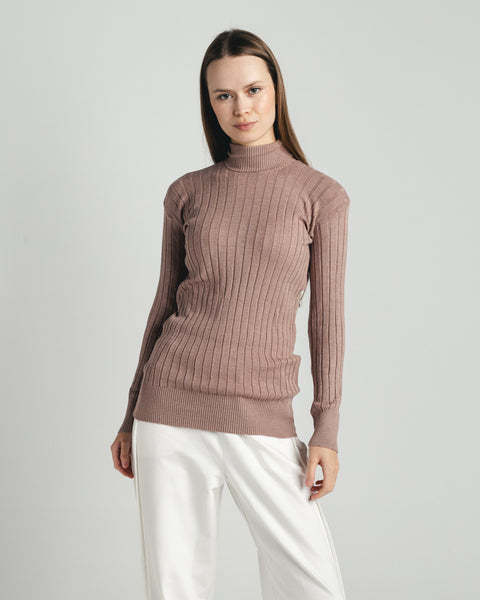 Wide Ribbed Knit Sweater