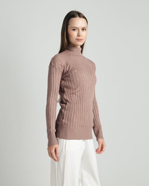 Wide Ribbed Knit Sweater