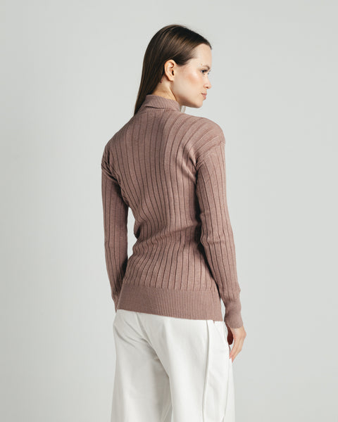 Wide Ribbed Knit Sweater