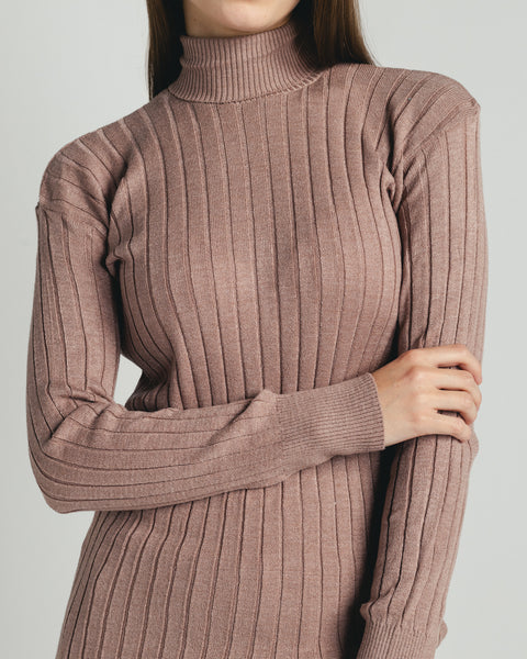 Wide Ribbed Knit Sweater