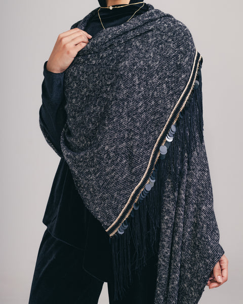 Sequins Knit Shawl