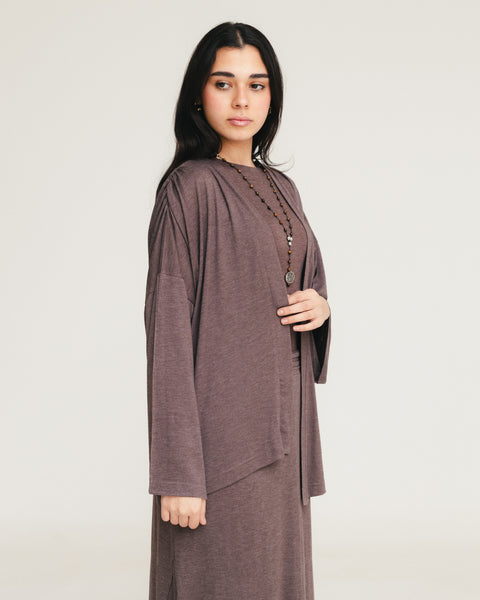 Breeza Drape Asymmetrical Cardigan