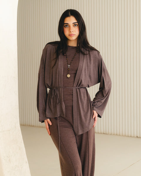 Breeza Drape Asymmetrical Cardigan