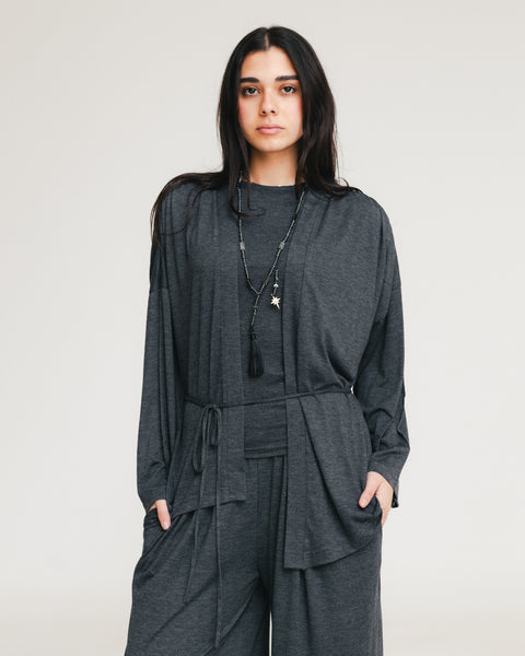 Breeza Drape Asymmetrical Cardigan