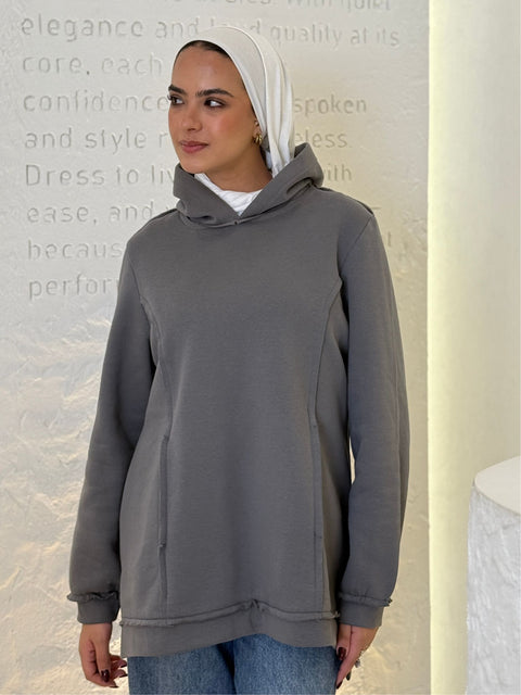 Detailed Stitches Hoodie