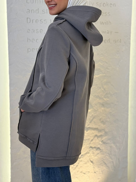 Detailed Stitches Hoodie