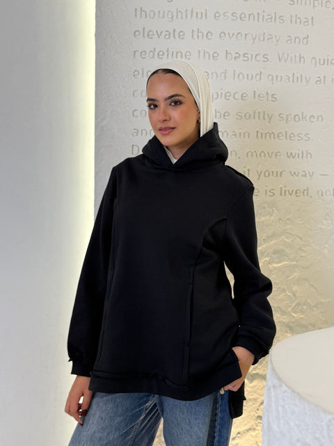 Detailed Stitches Hoodie