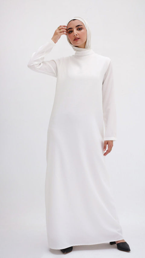 Basic white Sleeve Dress