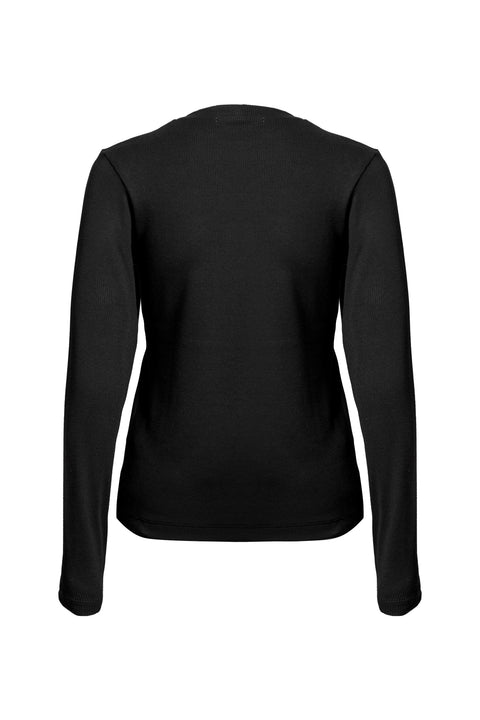 Regular Fit Ribbed Long Sleeve Top