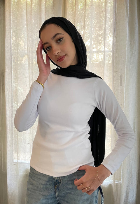 Regular Fit Ribbed Long Sleeve Top