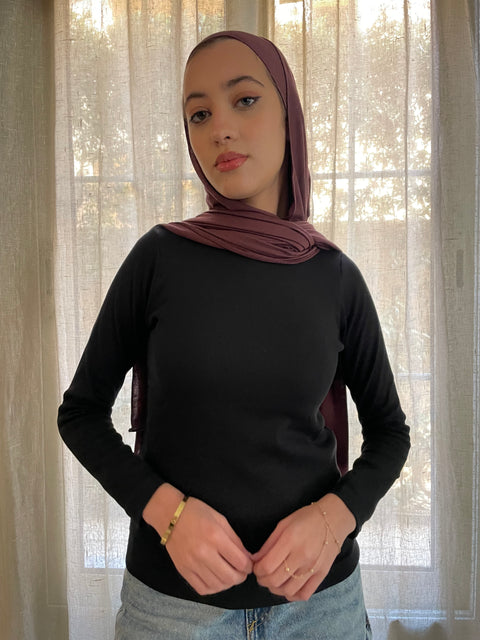 Regular Fit Ribbed Long Sleeve Top