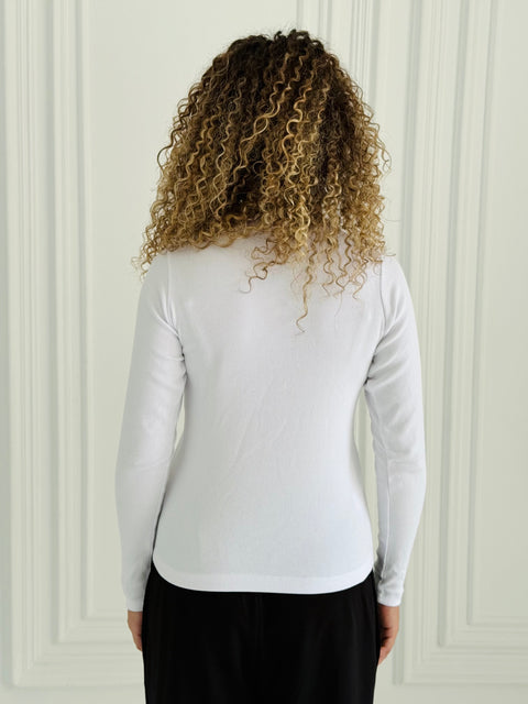 Regular Fit Ribbed Long Sleeve Top