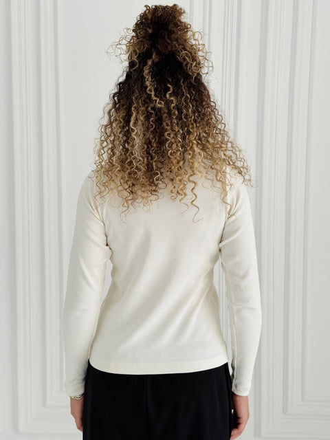 Regular Fit Ribbed Long Sleeve Top