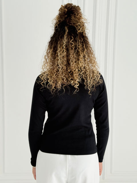 Regular Fit Ribbed Long Sleeve Top