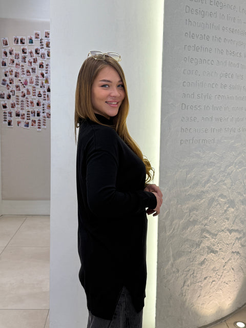 Side-Slit Loose Knit Sweater