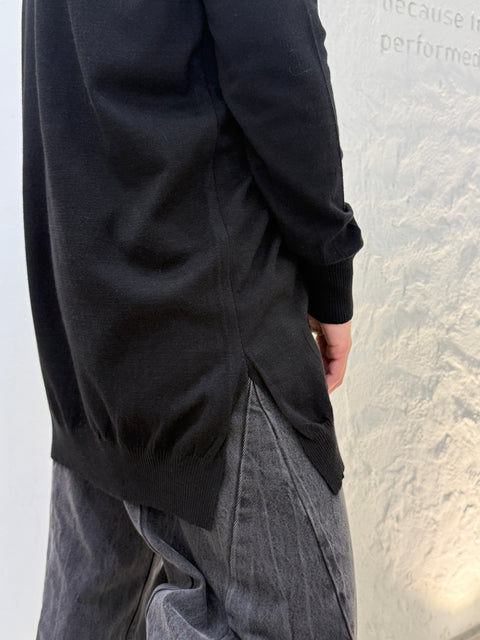 Side-Slit Loose Knit Sweater