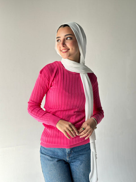 Wide Ribbed Knit Sweater