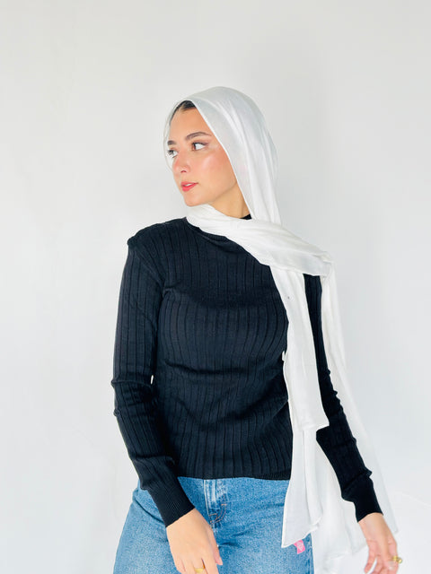 Wide Ribbed Knit Sweater
