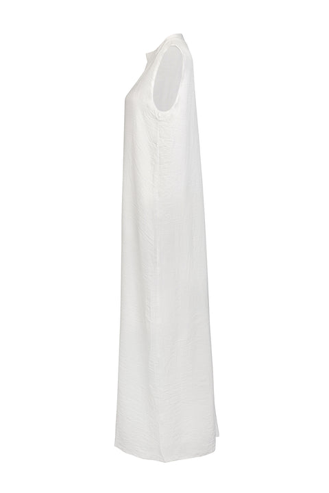 Basic White Sleeveless Dress