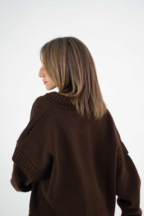 Layered Look Knit Pullover