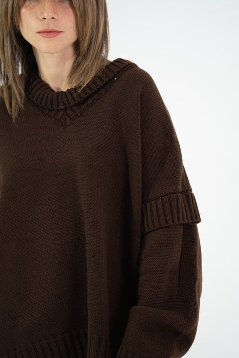 Layered Look Knit Pullover