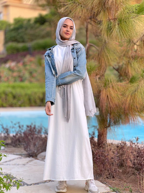 Basic White Sleeveless Dress