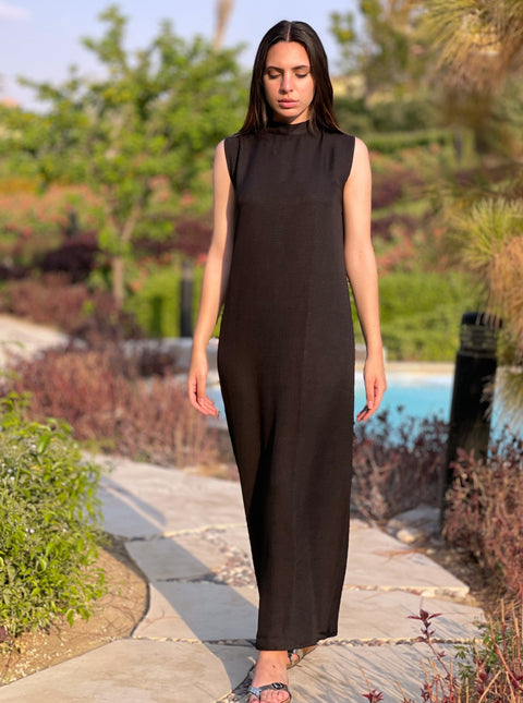 Basic Black Sleeveless Dress